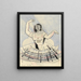 Dancer - Karl Wiener — framed artwork on a wall