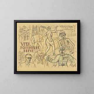 La vie est un rêve bref - Karl Wiener — framed artwork on a wall