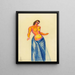 Woman semi-nude II - Karl Wiener — framed artwork on a wall