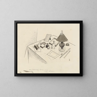 Worktable of Wieners - Karl Wiener — framed artwork on a wall