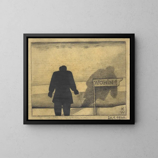Où aller - Karl Wiener — framed artwork on a wall