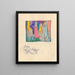 Drawing in colored pencil - Karl Wiener — framed artwork on a wall