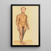 Male Nude Painting VI - Karl Wiener — framed artwork on a wall