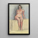 Female Nude Sitting - Karl Wiener — framed artwork on a wall