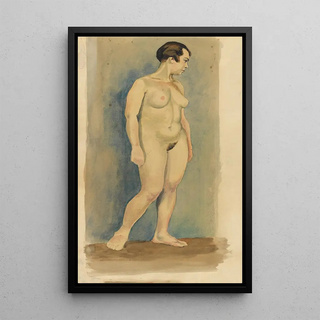 Female Nude Painting V - Karl Wiener — framed artwork on a wall