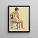 Nude Female VI - Karl Wiener — framed artwork on a wall