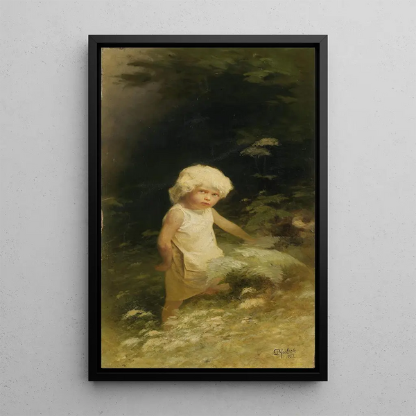 Hélios in hiking attire - Karl Wilhelm — framed artwork on a wall