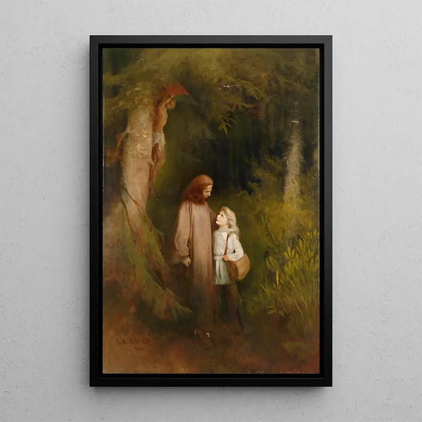 Farewell - Karl Wilhelm Diefenbach — framed artwork on a wall