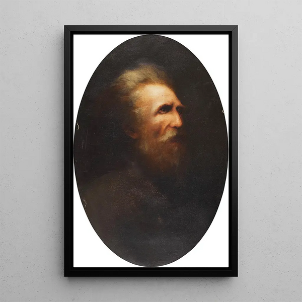 Self-portrait - Karl Wilhelm Diefenbach — framed artwork on a wall
