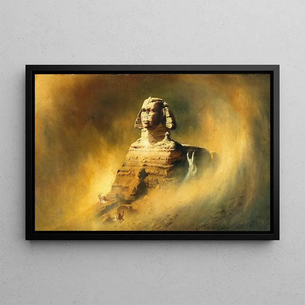 Sphinx - Karl Wilhelm Diefenbach — framed artwork on a wall