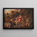 La famille Sywatter traversant une rivière - Karl Wilhelm Friedrich Bauerle — framed artwork on a wall