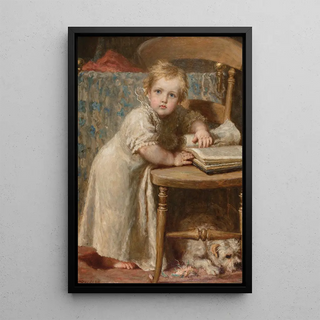 L'histoire du soir - Karl Wilhelm Friedrich Bauerle — framed artwork on a wall