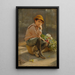 Gardant le panier de fleurs - Karl Witkowski — framed artwork on a wall