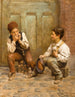 Shoe shiners painting - Karl Witkowski — artwork view