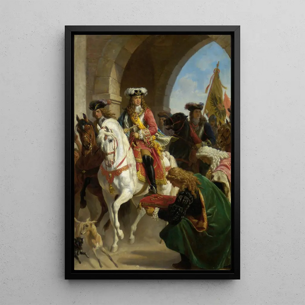 Charles III's Entry into Madrid in 1710 - Karl von Blaas — framed artwork on a wall