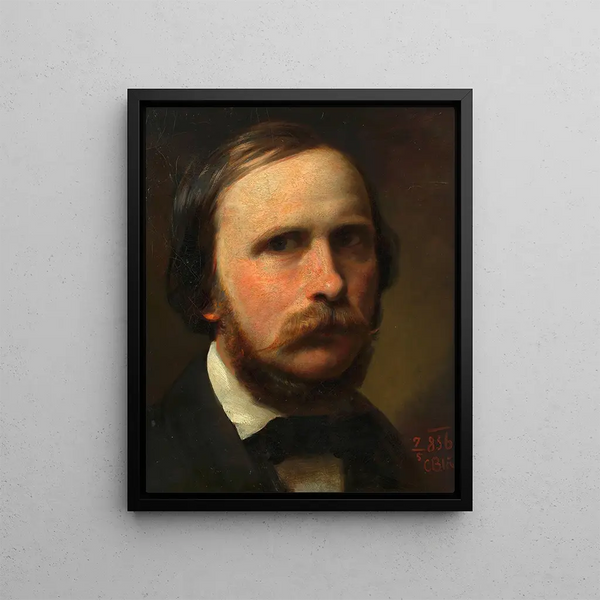 Self-portrait of Karl Blaas - Karl von Blaas — framed artwork on a wall