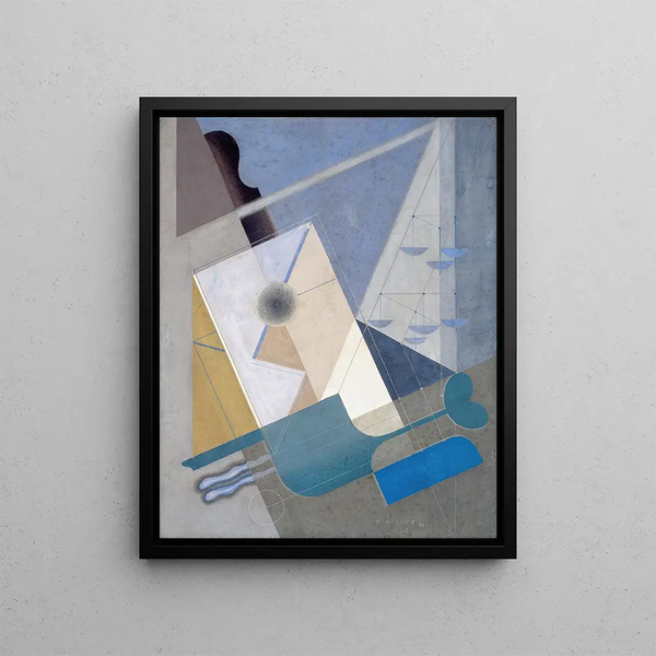 Composition 215A - Karol Hiller — framed artwork on a wall