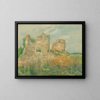 Ruins of the castle B - Karol Miloslav Lehotský — framed artwork on a wall