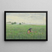Woman in a meadow - Karol Miloslav Lehotský — framed artwork on a wall
