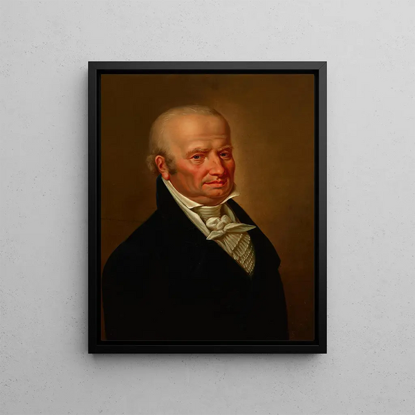 Portrait of Johann Hausner Sr. - Karol Schweikart — framed artwork on a wall