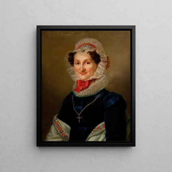 Portrait of Teresa Hausner - Karol Schweikart — framed artwork on a wall
