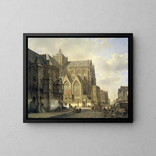View in a City - Kasparus Karsen — framed artwork on a wall