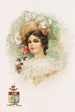 Young woman with pink roses - Katherine Connor — artwork view