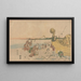 Scene on the Beach - Katsukawa Shunchō — framed artwork on a wall