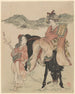 Woman on horseback with a companion - Katsukawa Shunchō — artwork view