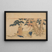 The Feathered Cloak Hagoromo - Katsukawa Shunsen — framed artwork on a wall