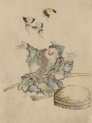 Katsushika Hokusai - A man sitting on the ground.webp