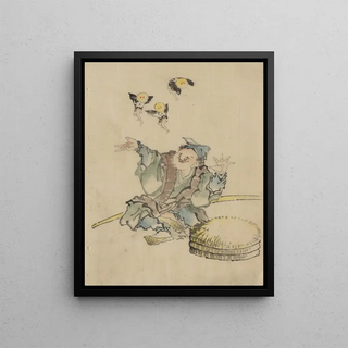 Katsushika Hokusai - A man sitting on the ground.webp
