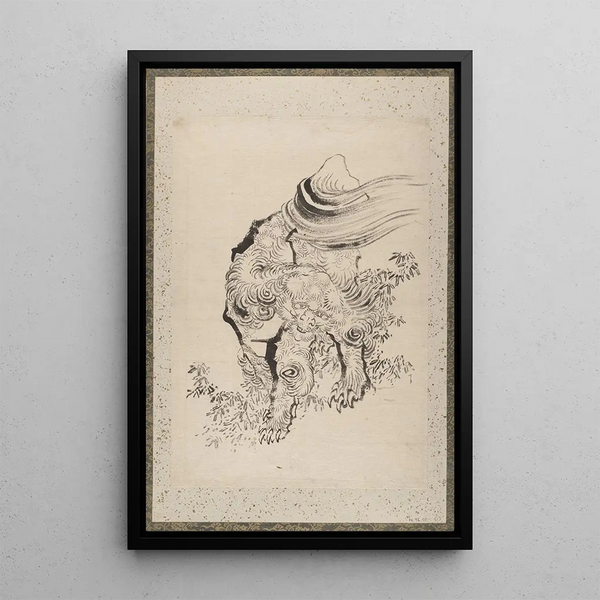 Sketchbook by Katsushika Hokusai and his disciples Pl01 - Katsushika Hokusai — framed artwork on a wall