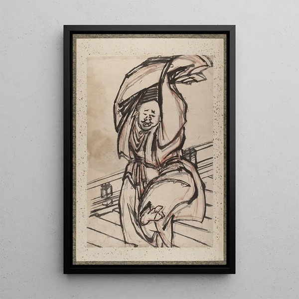 Sketchbook by Katsushika Hokusai and his disciples Pl03 - Katsushika Hokusai — framed artwork on a wall