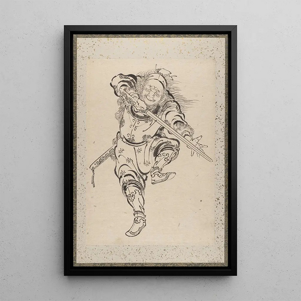 Sketchbook by Katsushika Hokusai and his disciples Pl05 - Katsushika Hokusai — framed artwork on a wall