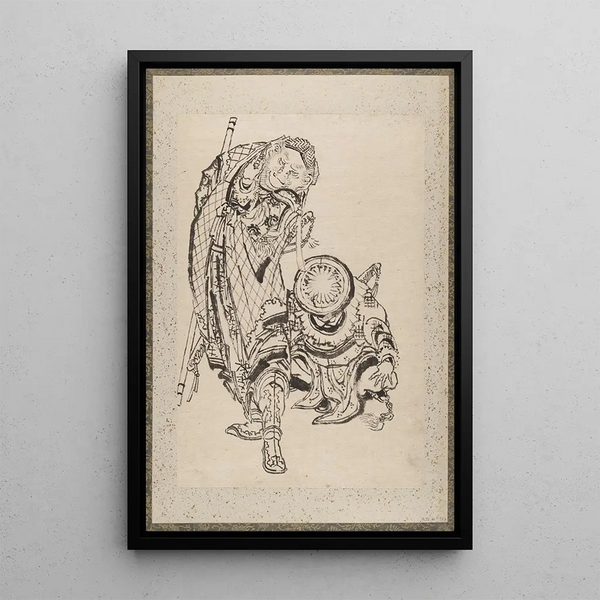 Sketchbook by Katsushika Hokusai and his disciples Pl07 - Katsushika Hokusai — framed artwork on a wall
