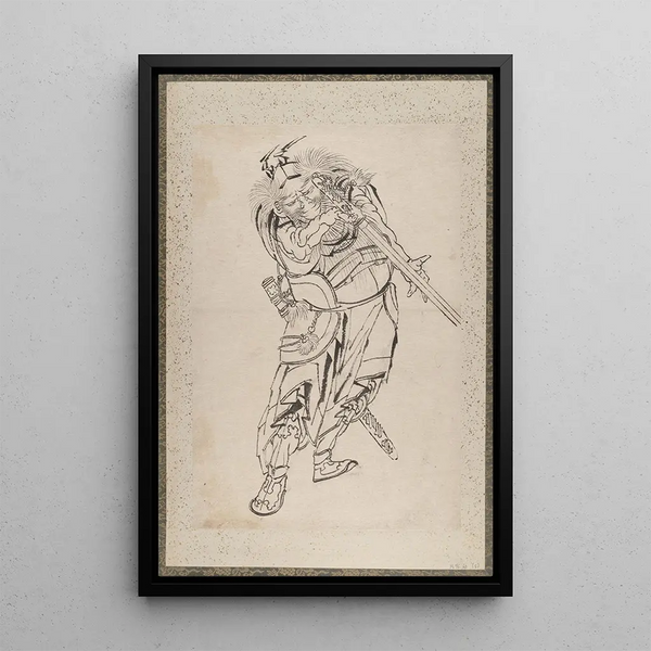 Sketchbook by Katsushika Hokusai and his disciples Pl08 - Katsushika Hokusai — framed artwork on a wall