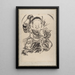 Sketchbook by Katsushika Hokusai and his disciples Pl09 - Katsushika Hokusai — framed artwork on a wall