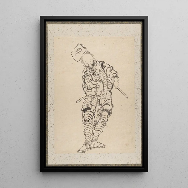 Sketchbook by Katsushika Hokusai and his disciples Pl10 - Katsushika Hokusai — framed artwork on a wall