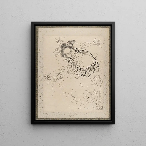 Sketchbook of Katsushika Hokusai and his disciples Pl15 - Katsushika Hokusai — framed artwork on a wall