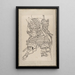Sketchbook by Katsushika Hokusai and his disciples Pl17 - Katsushika Hokusai — framed artwork on a wall
