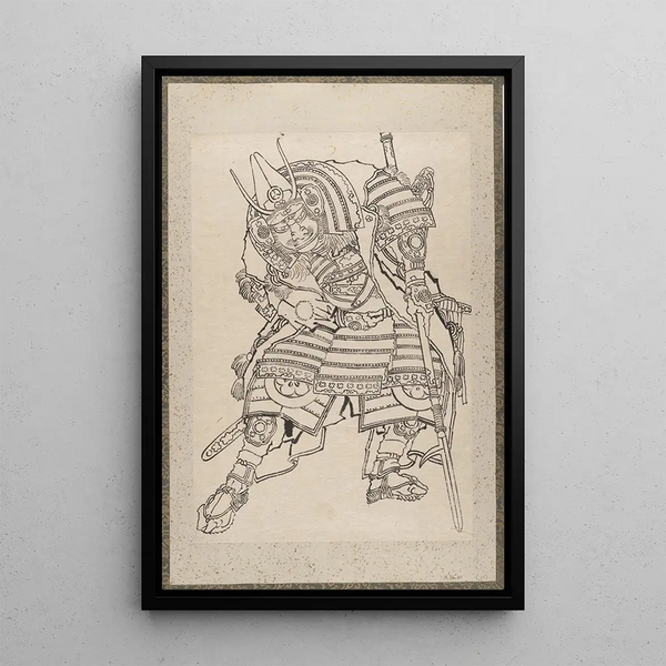 Sketchbook by Katsushika Hokusai and his disciples Pl17 - Katsushika Hokusai — framed artwork on a wall