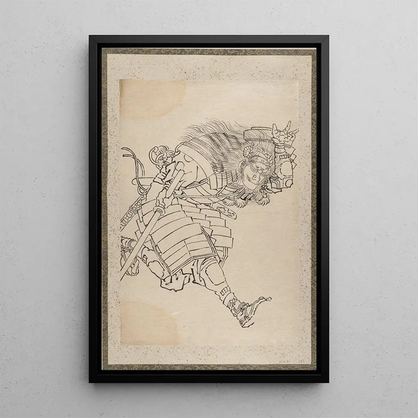 Sketchbook by Katsushika Hokusai and his disciples Pl18 - Katsushika Hokusai — framed artwork on a wall