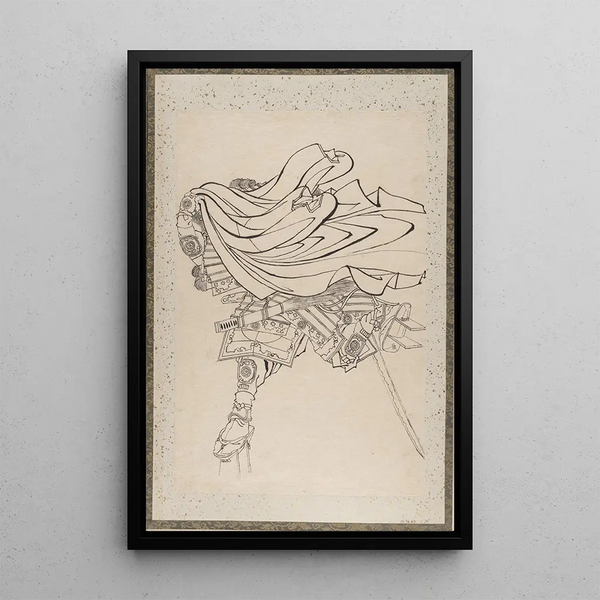 Sketchbook by Katsushika Hokusai and his disciples Pl20 - Katsushika Hokusai — framed artwork on a wall