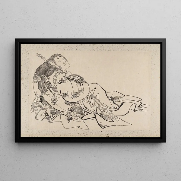 Sketchbook by and his disciples Pl23 - Katsushika Hokusai — framed artwork on a wall