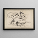 Sketchbook by and his disciples Pl25 - Katsushika Hokusai — framed artwork on a wall
