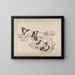 Sketchbook of Katsushika Hokusai and his disciples Pl27 - Katsushika Hokusai — framed artwork on a wall
