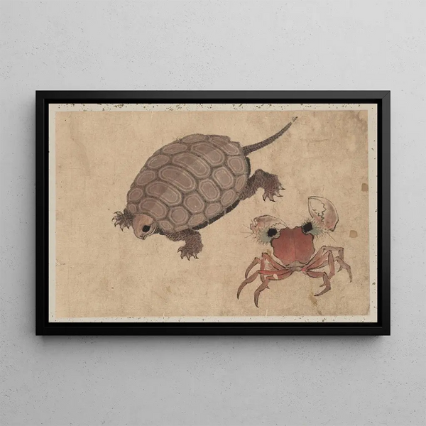 Sketchbook by and his disciples Pl30 - Katsushika Hokusai — framed artwork on a wall