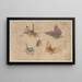 Sketchbook by and his disciples, Pl36 - Katsushika Hokusai — framed artwork on a wall