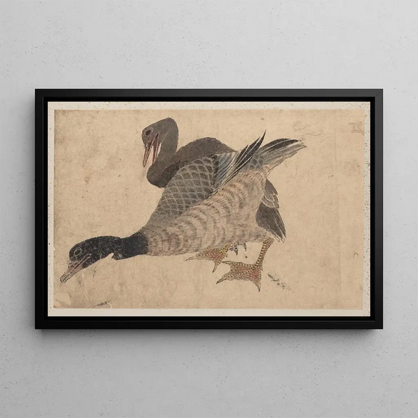 Sketchbook by and his disciples Pl. 37 - Katsushika Hokusai — framed artwork on a wall